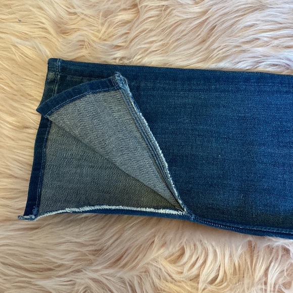 AUTHENTIC MOTHER JEANS THE SLIT RASCAL IN BLUE DENIM - Picture 13 of 16